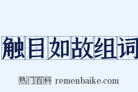 触目如故组词是什么意思的图片